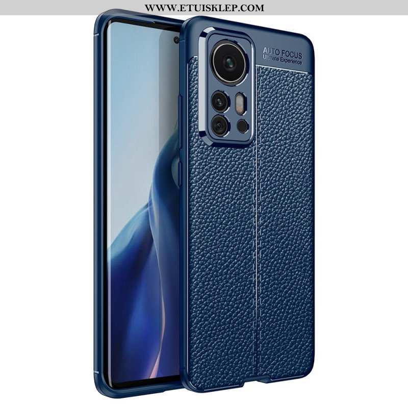 Etui do Xiaomi 12 Pro Efekt Skóry Liczi Z Podwójną Linią